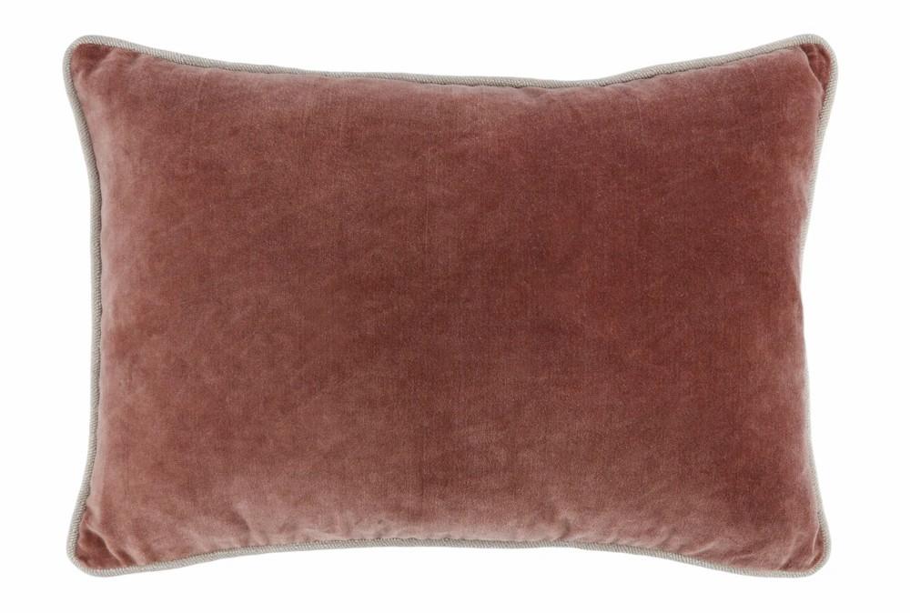 Accent + Throw Pillows | 14X20 Red Clay Auburn Stonewashed Velvet Lumbar Throw Pillow Accent + Throw Pillows Accent + Throw Pillows