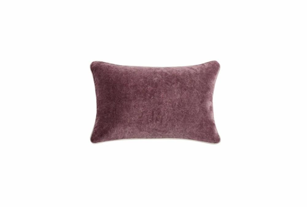 Accent + Throw Pillows | 14X20 Red Stonewashed Velvet Lumbar Throw Pillow Accent + Throw Pillows Accent + Throw Pillows