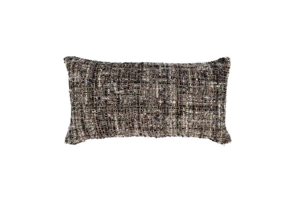 Accent + Throw Pillows | 14X26 Black + Ivory Boucle Woven Accent + Throw Pillows Accent + Throw Pillows