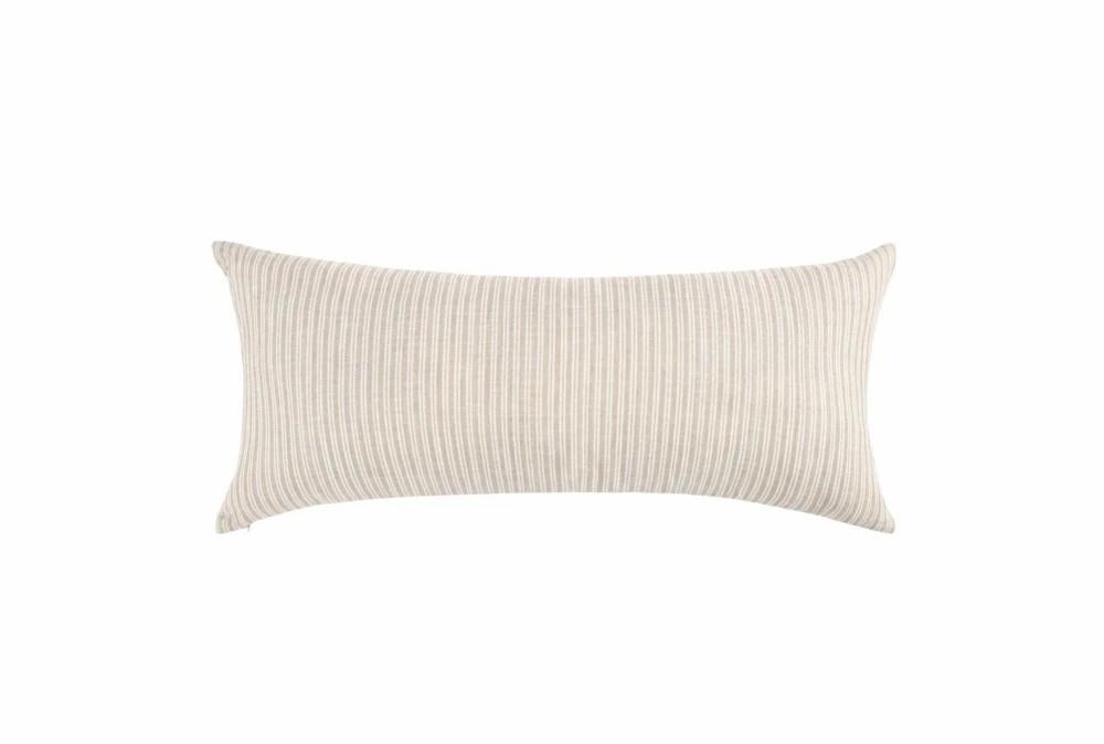 Accent + Throw Pillows | 16X36 Ivory + Natural Fine Stripe Lumbar Throw Pillow Accent + Throw Pillows Accent + Throw Pillows