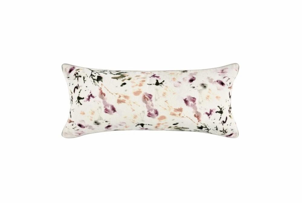 Accent + Throw Pillows | 16X36 Pink Orange Green Abstract Floral Multi Printed Lumbar Throw Pillow Accent + Throw Pillows Accent + Throw Pillows