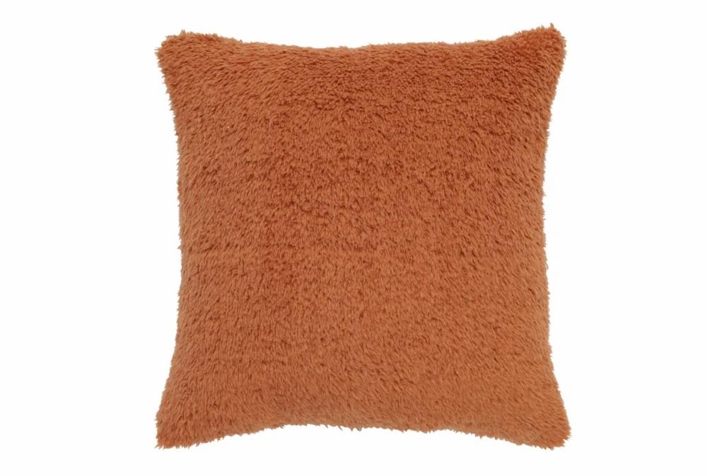 Accent + Throw Pillows | 18X18 Orange Sherpa Throw Pillow Accent + Throw Pillows Accent + Throw Pillows