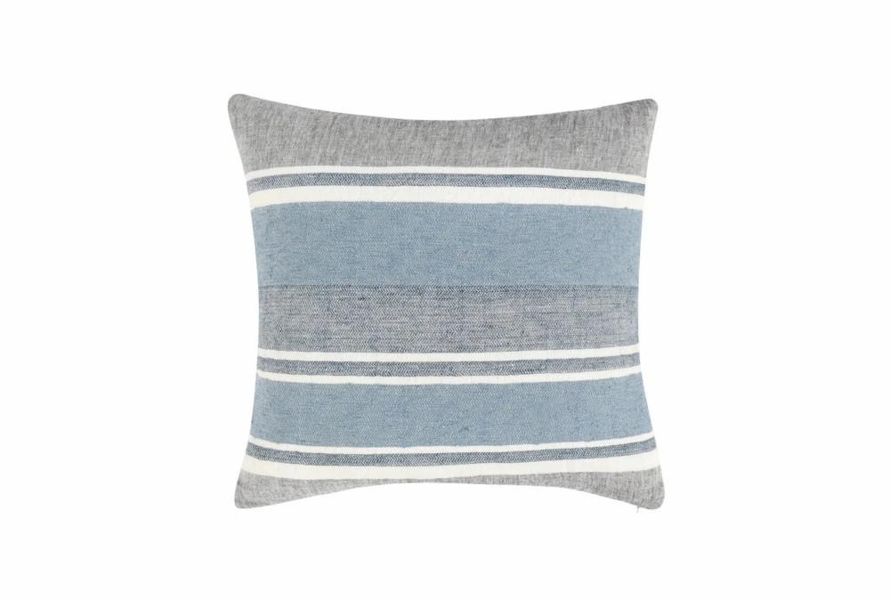 Accent + Throw Pillows | 22X22 Blue Multi Stripe Square Throw Pillow Accent + Throw Pillows Accent + Throw Pillows