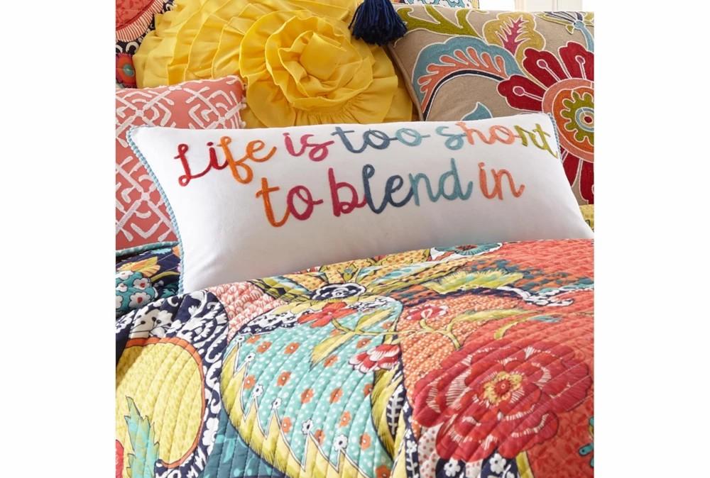 Accent + Throw Pillows | 24X12 Life Too Short Pom Pillow Accent + Throw Pillows Accent + Throw Pillows