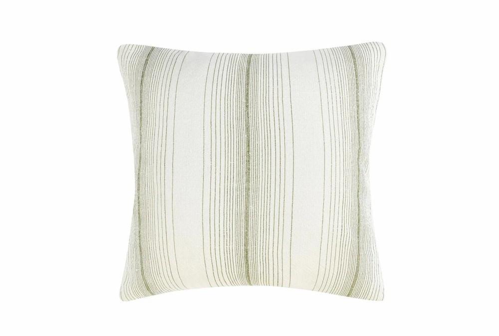 Accent + Throw Pillows | 24X24 Wheat Green Stripe Square Throw Pillow Accent + Throw Pillows Accent + Throw Pillows