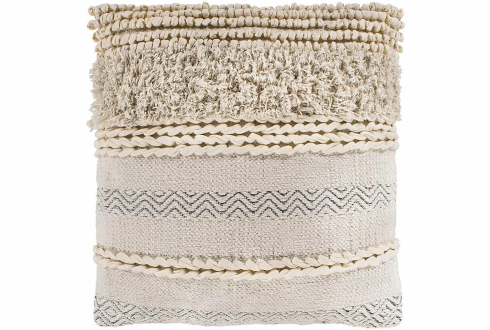 Accent + Throw Pillows | Accent Pillow-Beige Textured Stripes 18X18 Accent + Throw Pillows Accent + Throw Pillows