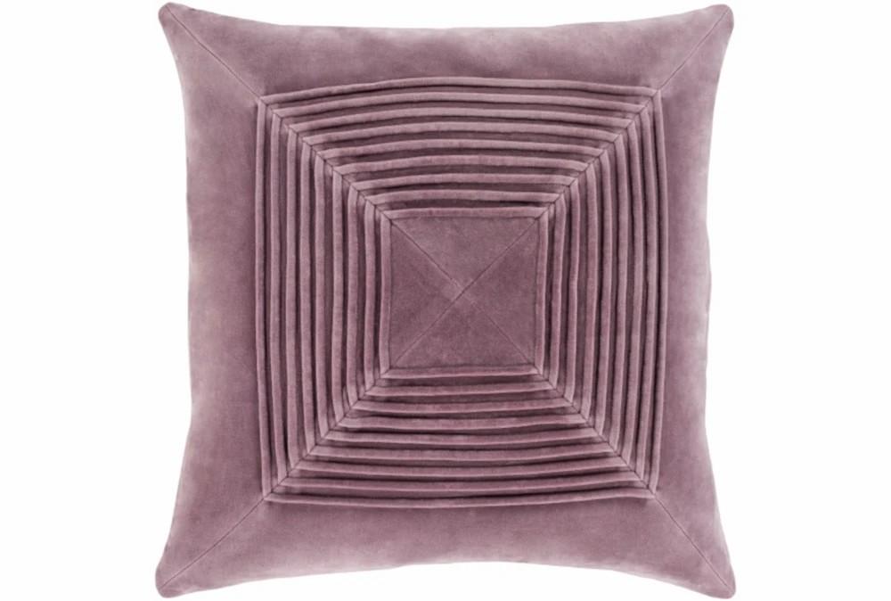 Accent + Throw Pillows | Accent Pillow-Cotton Velvet Box Pleat Lilac 18X18 Accent + Throw Pillows Accent + Throw Pillows