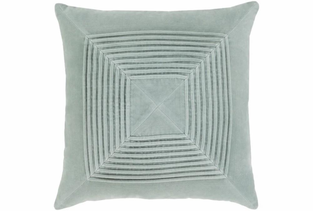 Accent + Throw Pillows | Accent Pillow-Cotton Velvet Box Pleat Silver Grey 20X20 Accent + Throw Pillows Accent + Throw Pillows