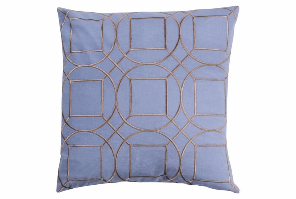 Accent + Throw Pillows | Accent Pillow-Nessa Geo Sky Blue/Light Grey 18X18 Accent + Throw Pillows Accent + Throw Pillows