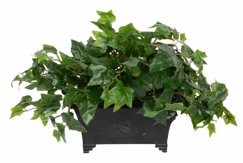 Artificial Plants | Planter Tech Speaker In Medallion Ledge Box With Ivy Artificial Plants Artificial Plants