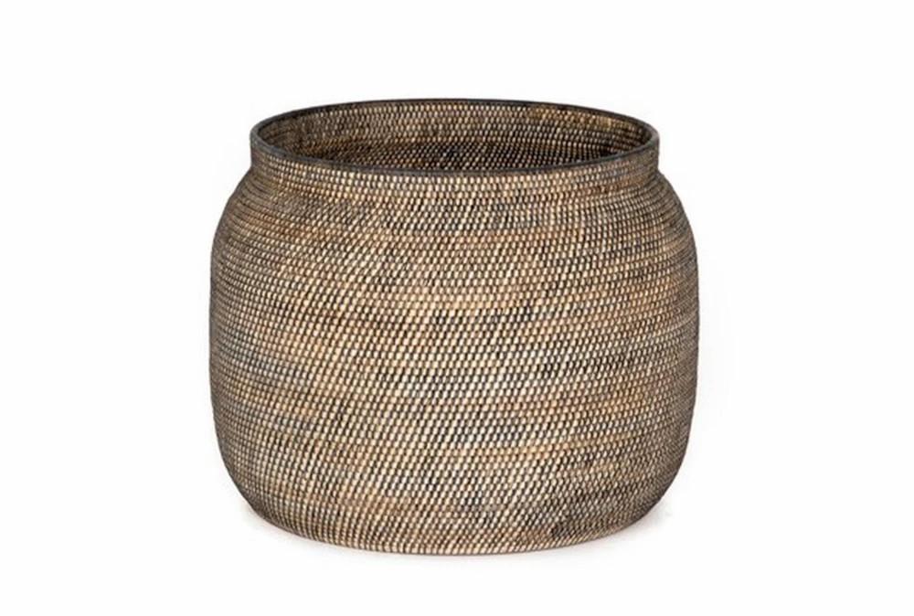 Baskets | 24X18.5 Inch Black Woven Basket Baskets Baskets