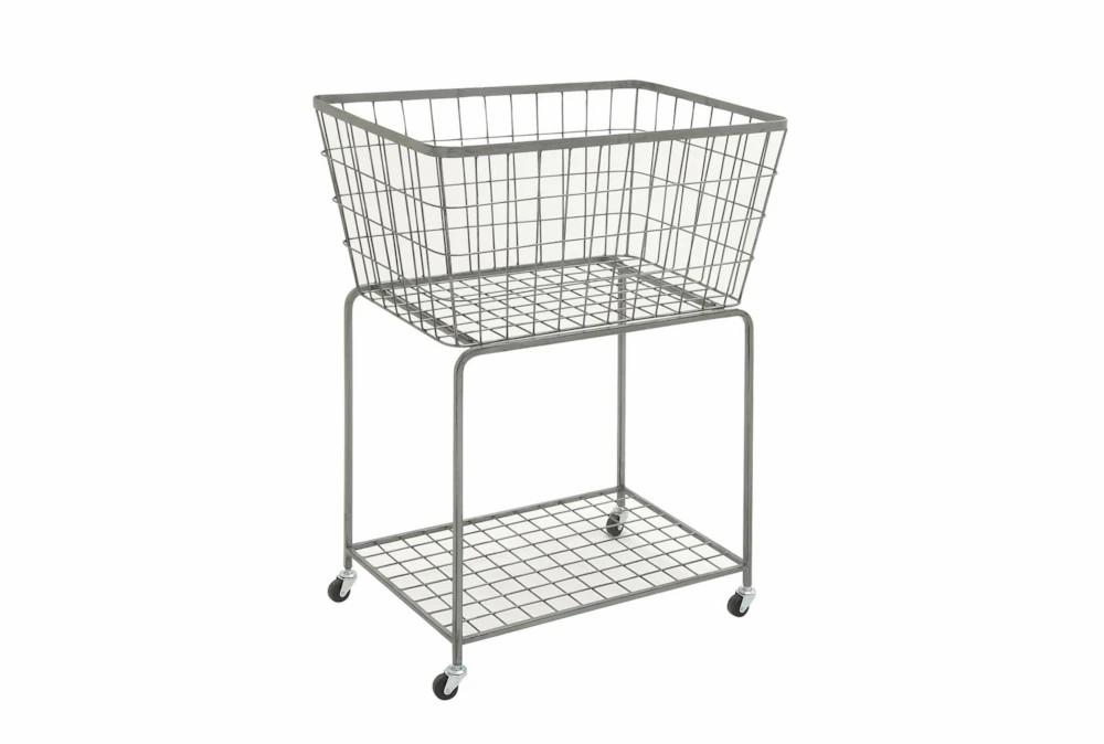 Baskets | 28X36 Gray Metal Industrial Storage Cart Baskets Baskets