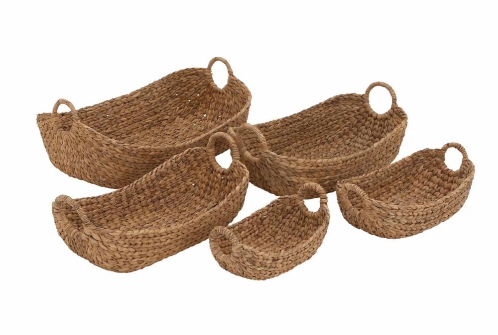 Baskets | 5 Piece Set Seargrass Baskets Baskets Baskets