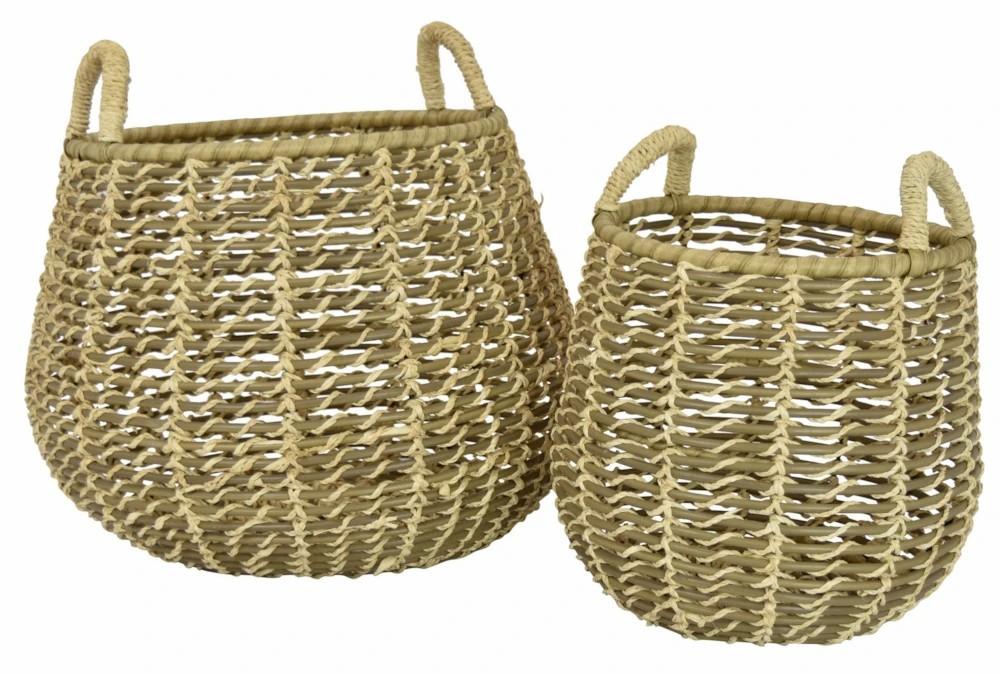 Baskets | Natural Basket Set Of 2 Baskets Baskets