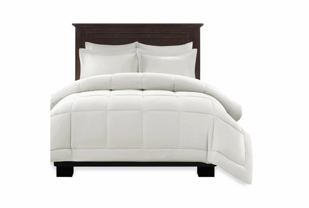 Bedding | Eastern King/Cal King Comforter-3 Piece Set Box Quilted Down Alternative White Decor