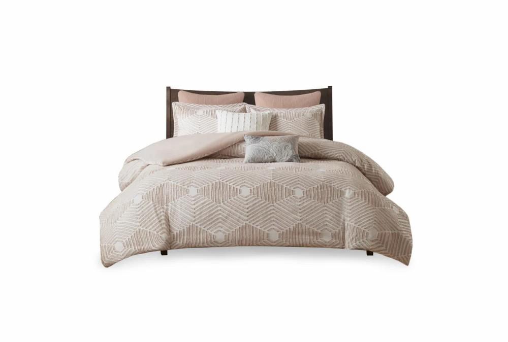 Bedding | Eastern King/Cal King Comforter-3 Piece Set Jaquard Print Blush Decor