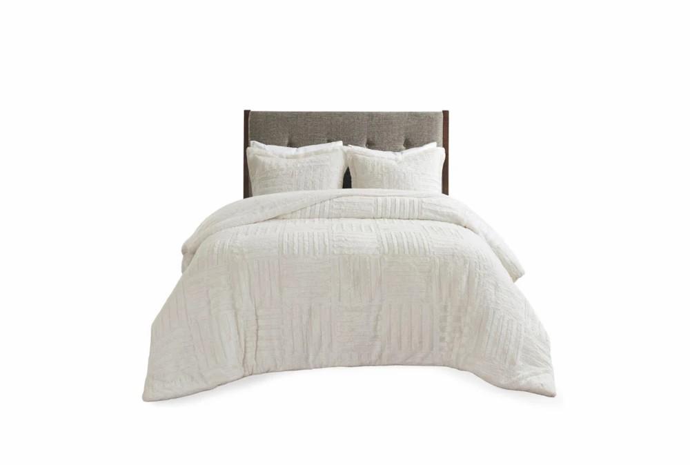 Bedding | Full/Queen Comforter-2 Piece Set Fur Down Alternative White Decor