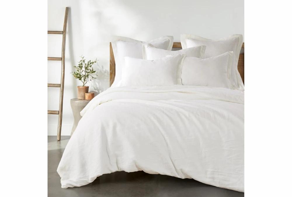 Bedding | King Washed Linen Duvet Cover In Cream Decor