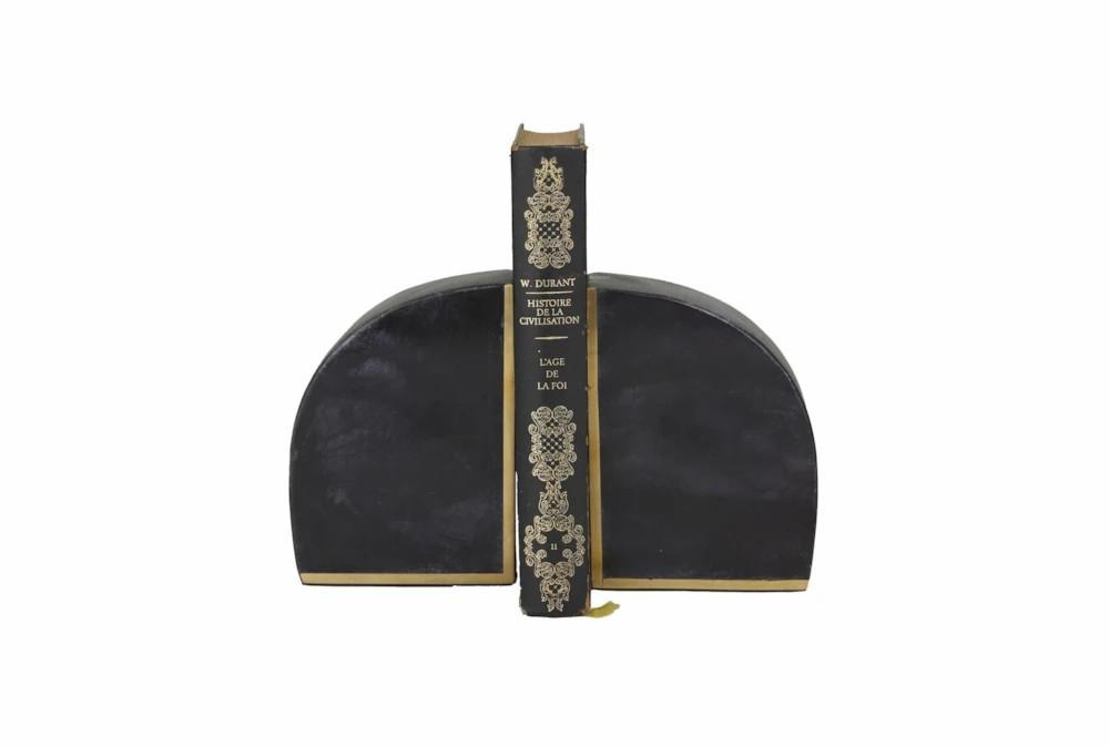 Bookends | 5.5″ Black Marble Arch Minimalist Bookends Bookends Bookends