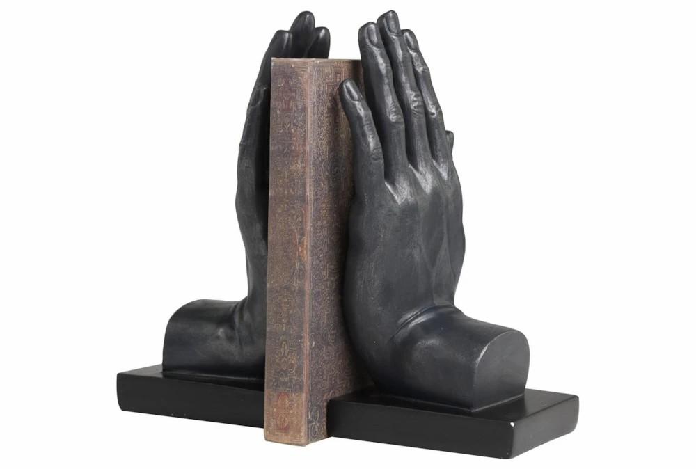 Bookends | 9.5″ Black Polytone Hands Bookends Bookends Bookends