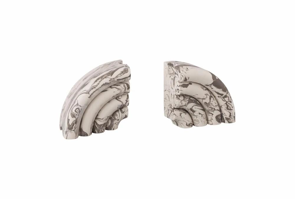 Bookends | Grey Marble Bookends Set Of 2 Bookends Bookends