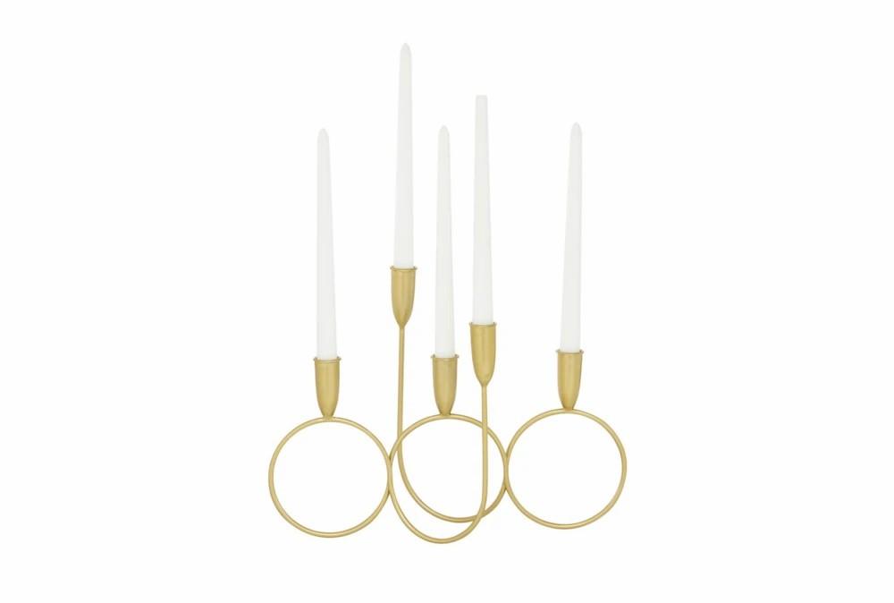 Candle Holders | 11″ Gold Metal Candelabra Candle Holders Candle Holders