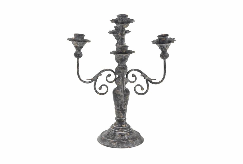 Candle Holders | 19 Inch Grey Metal Candelabra Candle Holders Candle Holders