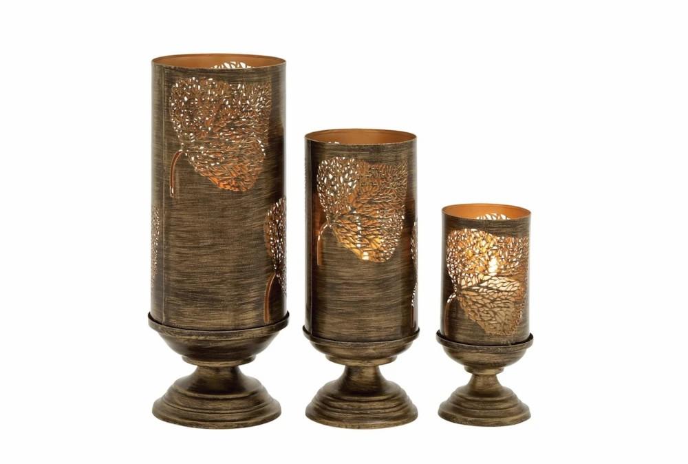 Candle Holders | 3 Piece Set Metal Goblet Candleholders Candle Holders Candle Holders