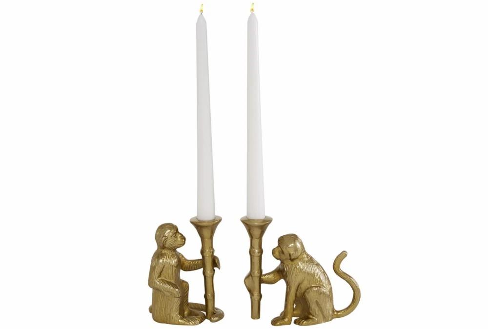 Candle Holders | 5″ Gold Aluminum Candle Holder Set Of 2 Candle Holders Candle Holders