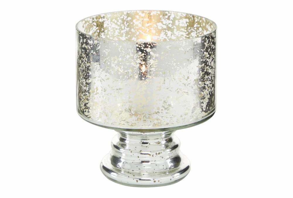 Candle Holders | 6 Inch Mercury Glass Cylinder Pedestal Vase Candle Holders Candle Holders