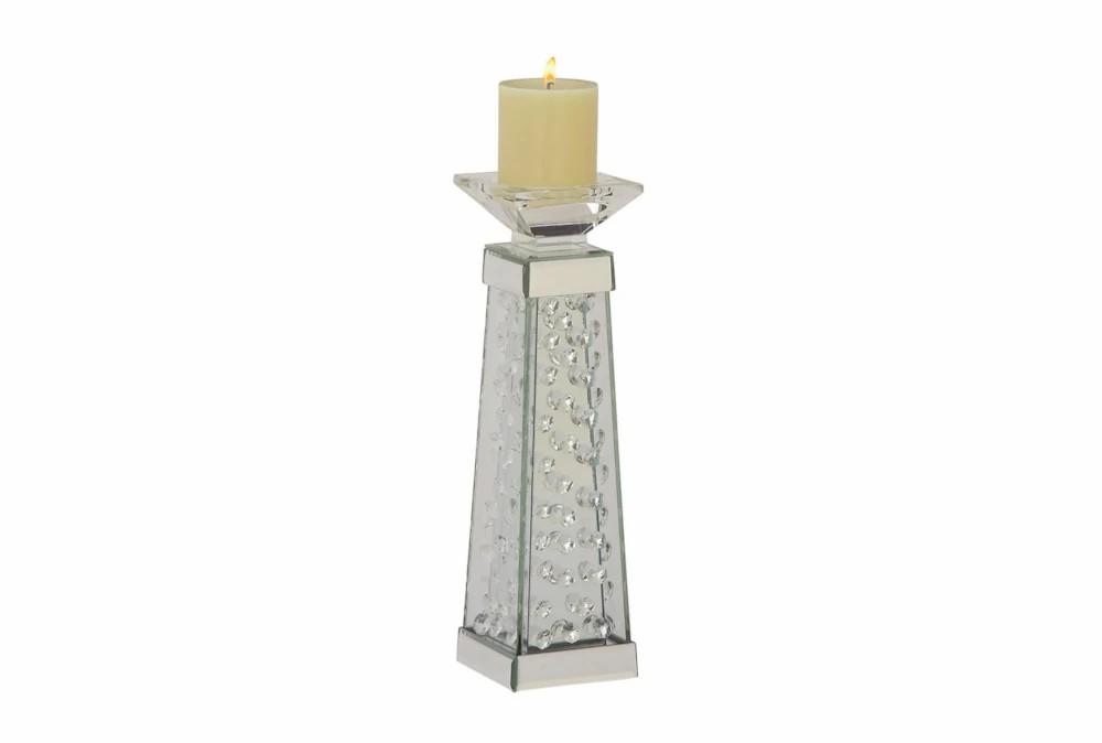 Candle Holders | Silver 14 Inch Glass Mirror Crystal Candle Holder Candle Holders Candle Holders