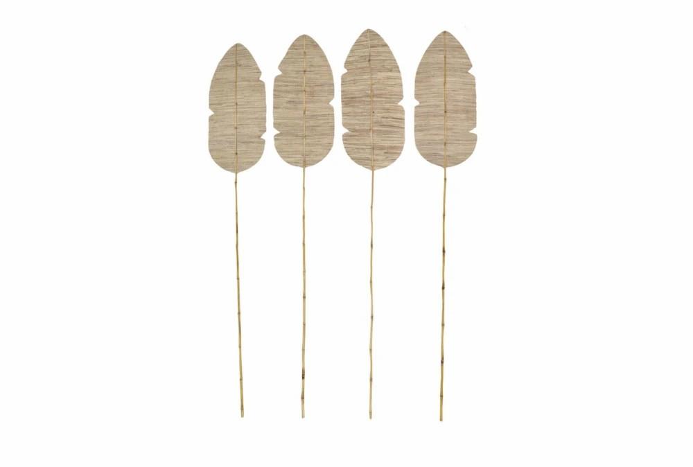 Candle Holders | Tall Palm Leaf & Bamboo Decorative Vase Fillers Set Of 4 Candle Holders Candle Holders