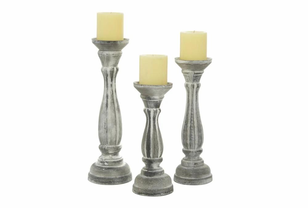 Candle Holders | White Pine Wood Candle Holder Set Of 3 Candle Holders Candle Holders