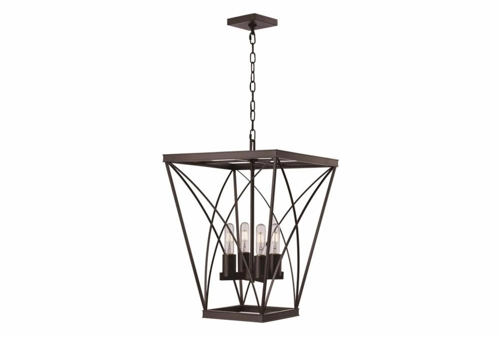 Chandeliers | 17X22.8 Bronze 4Lt Caged Chandelier Chandeliers