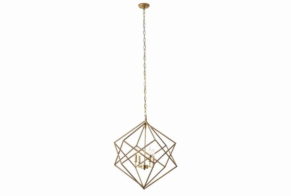 Chandeliers | 25X30″ Gold Iron Geometric Chandelier Chandeliers