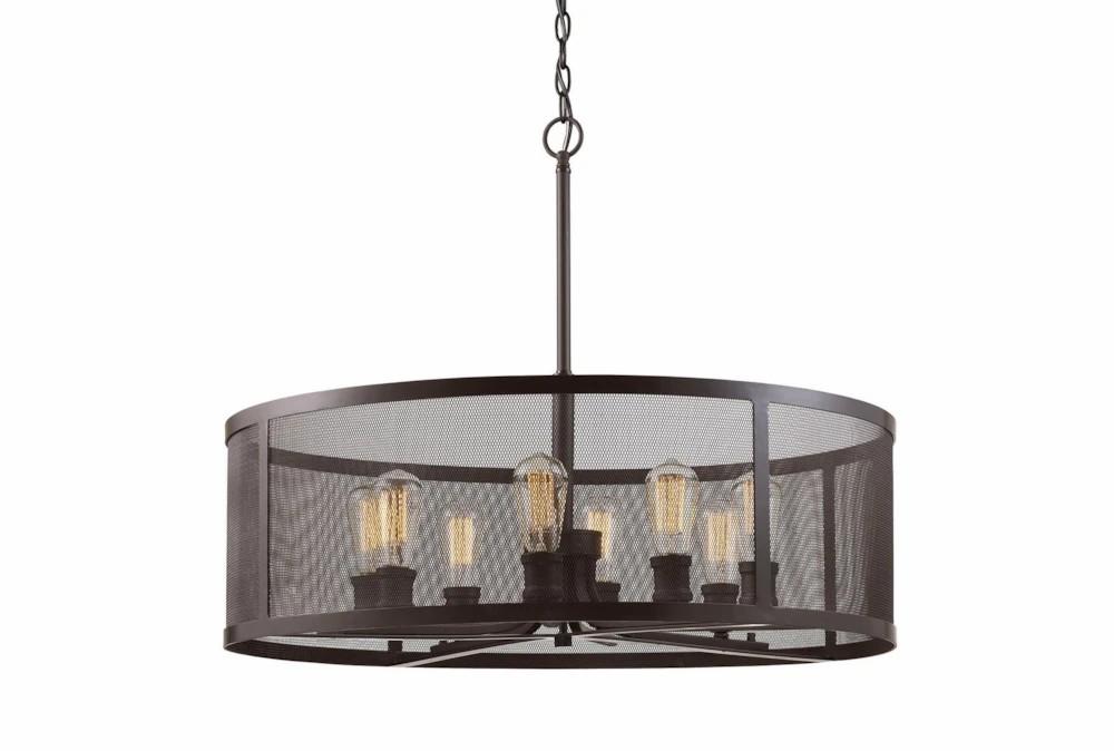 Chandeliers | 30X24.5 8Lt Bronze Mesh Drum Chandelier Chandeliers