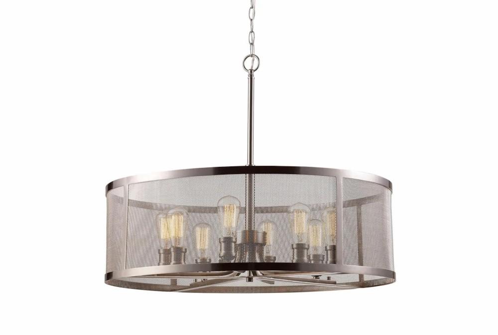 Chandeliers | 30X24.5 8Lt Brushed Nickel Mesh Drum Chandelier Chandeliers