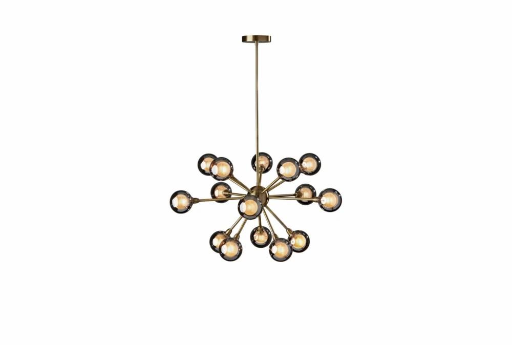 Chandeliers | 30X28 Antique Brass + Double Layer Glass 15 Light Sputnik Chandelier Chandeliers