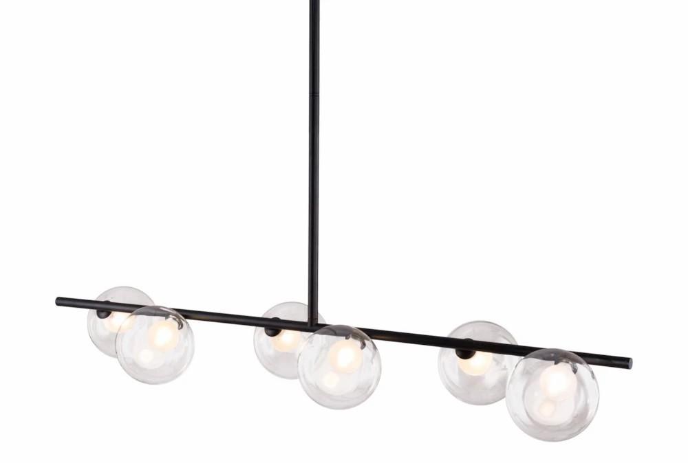 Chandeliers | 47.2X12.2 Black Six Light Linear Chandelier Chandeliers