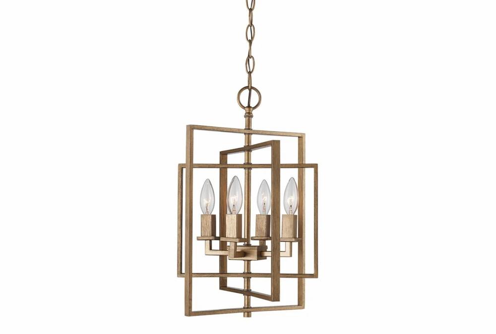 Chandeliers | Jacks 14X18.3 Gold 4Lt Open Cube Chandelier Chandeliers