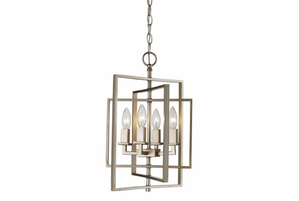 Chandeliers | Jacks 14X18.3 Silver 4Lt Open Cube Chandelier Chandeliers