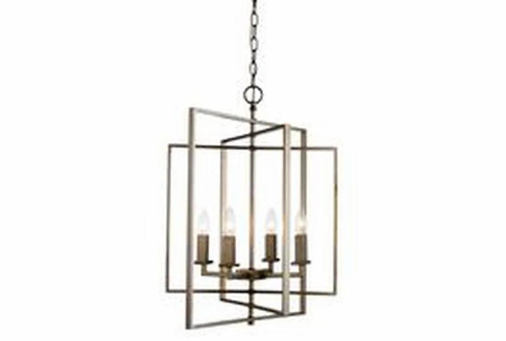 Chandeliers | Jacks 20X24.5 Silver 4Lt Open Cube Chandelier Chandeliers