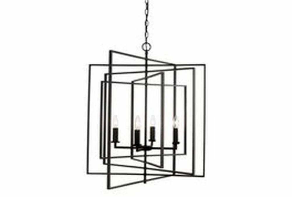 Chandeliers | Jacks 26X31 Bronze 4Lt Open Cube Chandelier Chandeliers