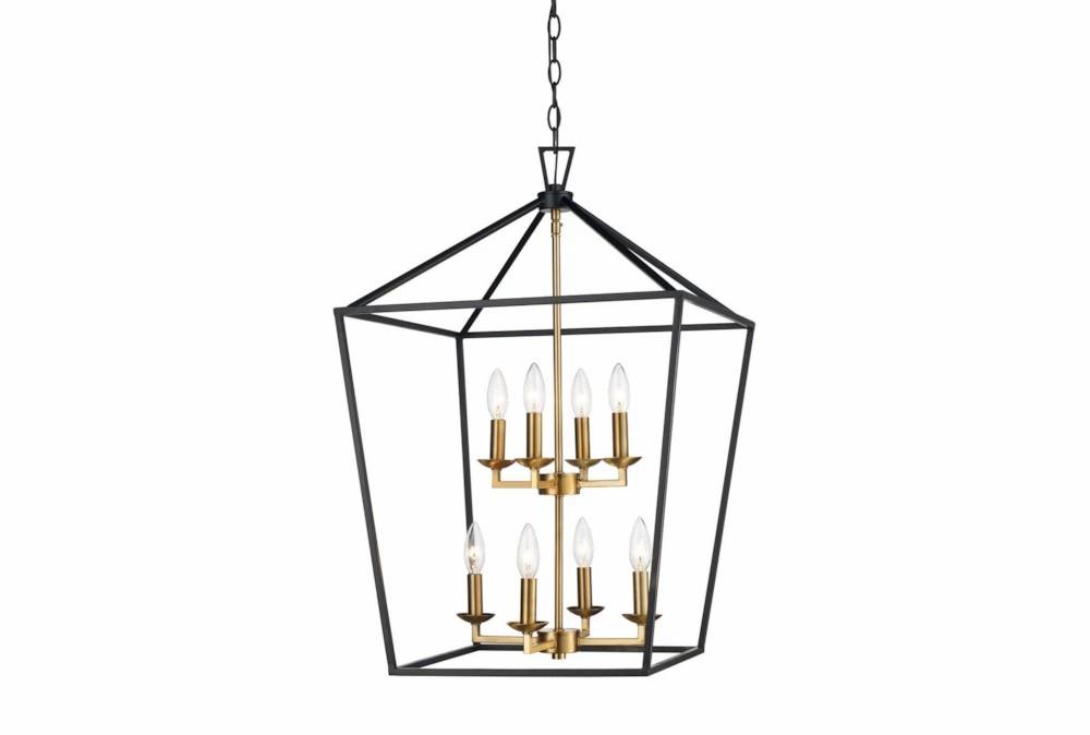 Chandeliers | Martin 19X26 Blk/Gold 8Lt Lantern Chandelier Chandeliers