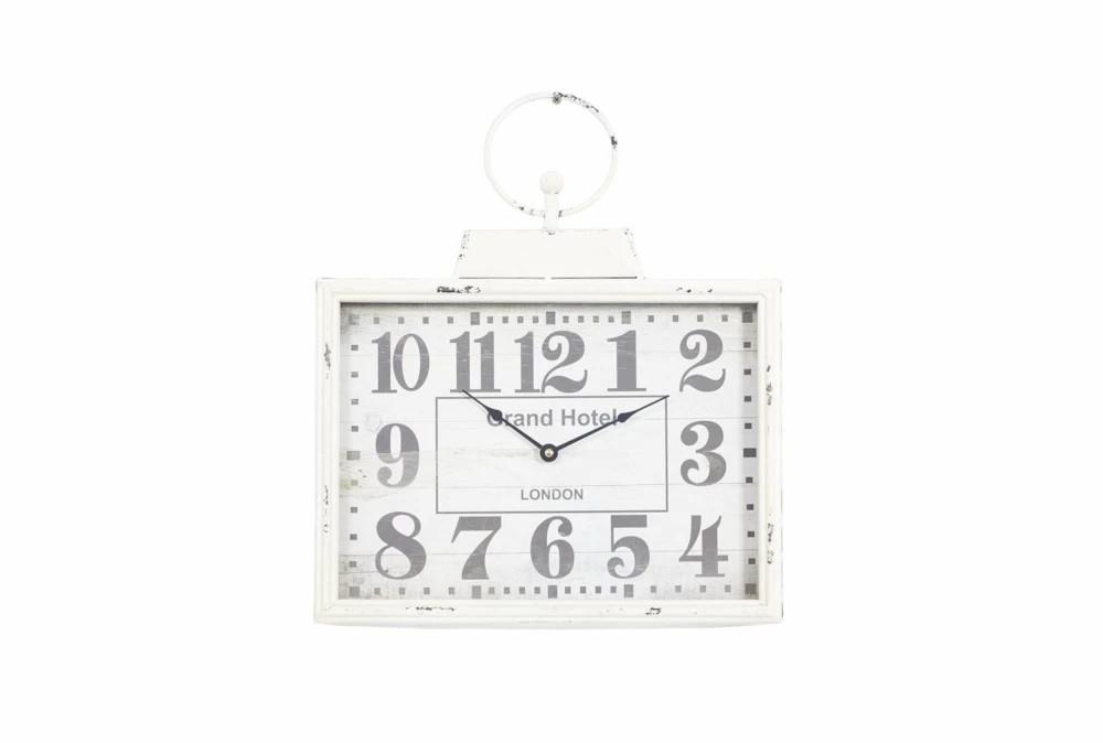 Clocks | 15 Inch White Grand Hotel Wall Clock Clocks Clocks