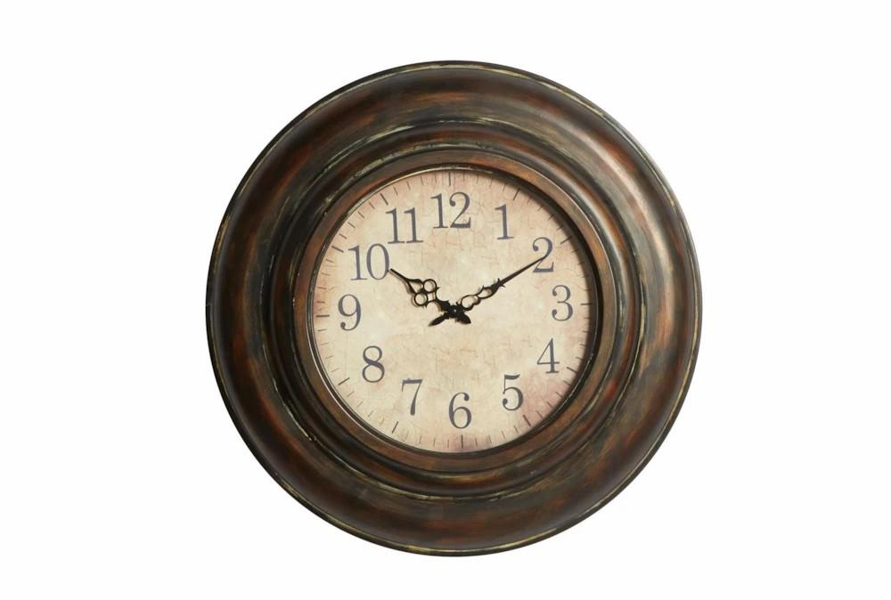 Clocks | 24 Inch Bronze Round Wall Clock Clocks Clocks