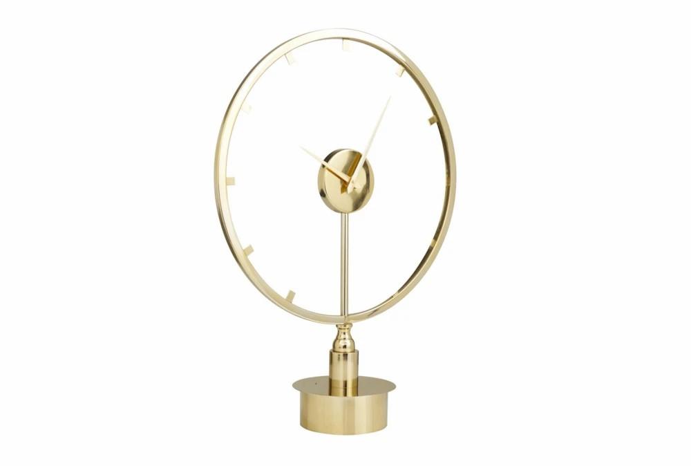 Clocks | 25″ Gold + Clear Acrylic Round Minimalist Clock Clocks Clocks