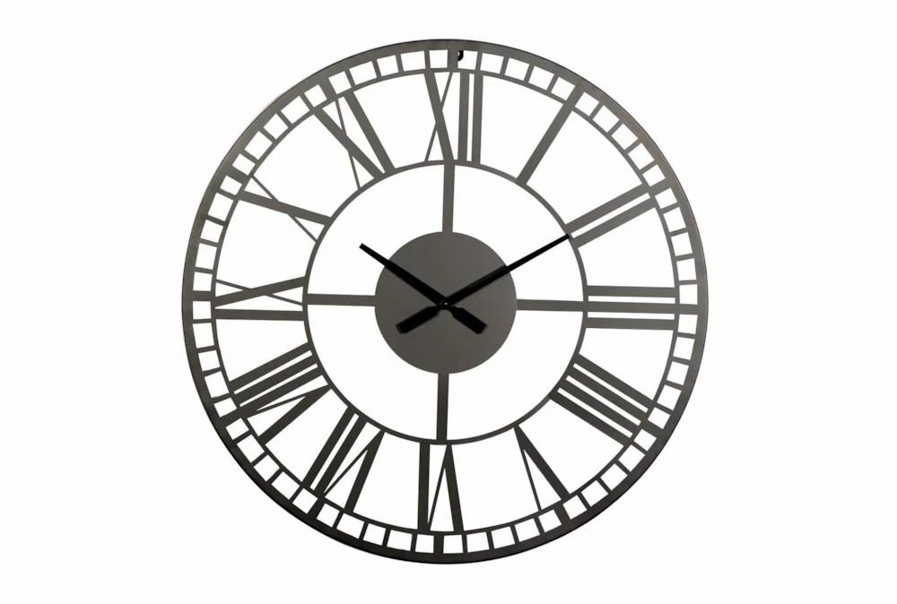 Clocks | 28X28 Inch Black Metal Wall Clock Clocks Clocks