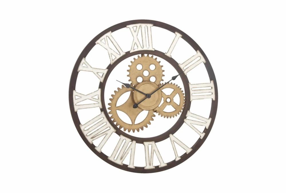 Clocks | 30 Inch Mixed Metal Wall Clock Clocks Clocks