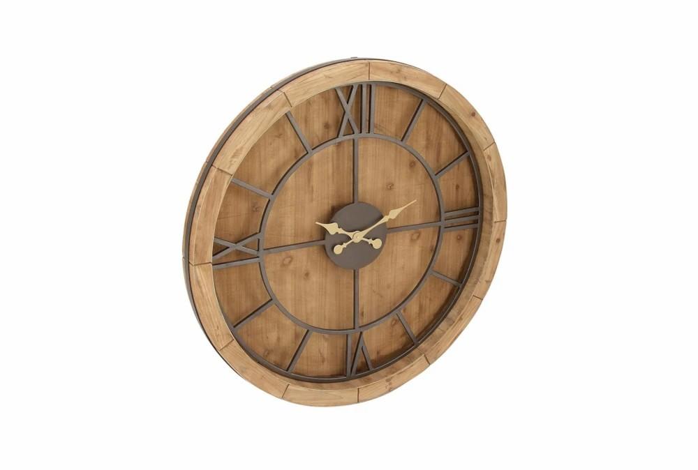 Clocks | Wood Metal Circle Wall Clock Clocks Clocks